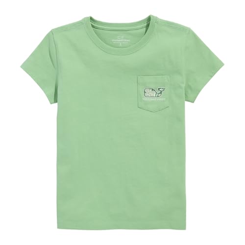 vineyard vines Girls' Shamrock Whale Fill Short-Sleeve Pocket Tee2
