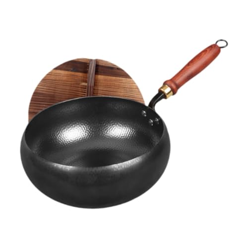 Wok Pan 9.45'' Multifuncional con mango de madera miniatura 1