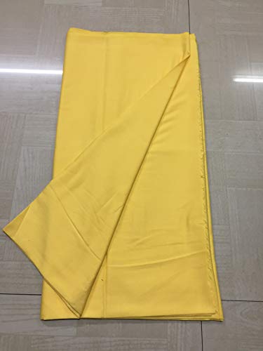 Image of BKRKJ Women's Lizibizi Cotton Unstitched Dress Material Plain Fabric by Meter for Sewing Suit,Salwar,Blouse,Shirt,Kurta,Pyjama,Pathani,Kameez,Chudidar,Patiyala (Yellow 6, 3 Meter)