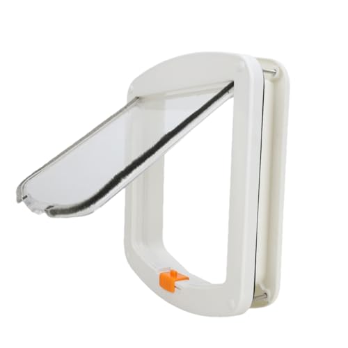 Gattaiola | Porta Per Gatti Con Serratura Di Sicurezza 4 Modi Accesso Regolabile Per Animali Domestici Flap ABS Magnetizzato Interno Adatta A Pareti Porte In Legno Scorrevole Vita