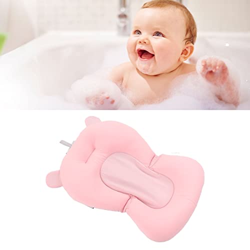 Image of Baby Bath Seat Cushion, Floating Bath Support Mat Foldable Adjustable Infant Bath Supporter Newborn Bathtub Seat Cushion Nonslip Baby Bathtub Mat Baby Tub Pillow for 0‑12 Months