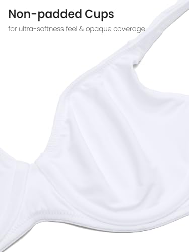 Image of DELIMIRA Women's Confishape Unlined Balconette Bras | Underwire, Supportive, No Padding, Tshirt Bra, Full Coverage, Plus Size