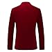 Men One Button Business Banquet Jacket Wedding Prom Suit Lapel Formal Jacket Fashion Side Pocket Blazer Coat Red