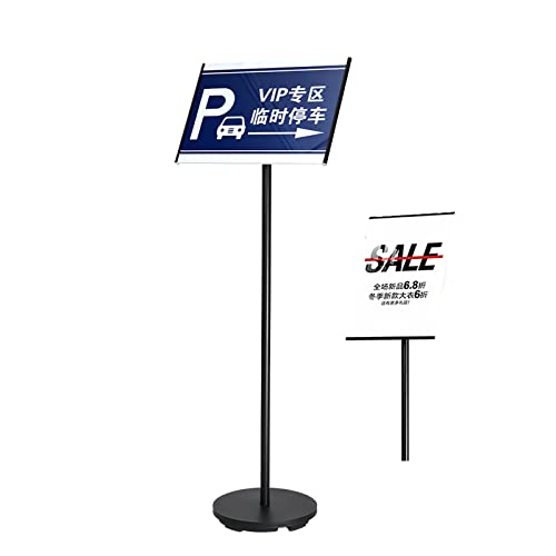 Support d'affichage au sol robuste pour menu A3 argenté anti-basculement - 2
