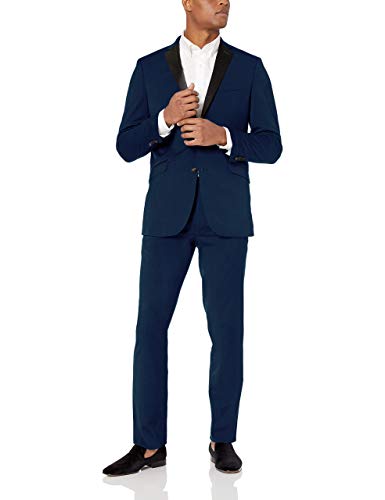Costume 2 pièces pour homme avec veste slim fit et pantalon élégant noir