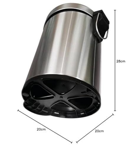 Poubelle à pédale inox 5 litres Vigor petit format pour wc - 5