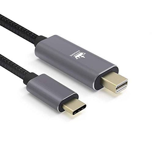 USB C to Mini DisplayPort,KINGONE 4K@60HZ Braided 6ft Mini DisplayPort Cable Compatible