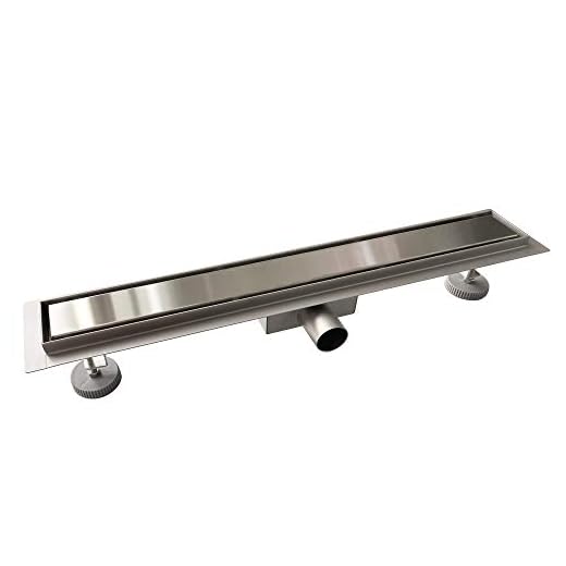 AICAIT Canaletta Scarico Doccia Canalina Scarico Doccia a Pavimento Piastrellabile Pannello 2 in 1 in Acciaio Inossidabile per Box Doccia Bagno Piscina Drenaggio 60 cm