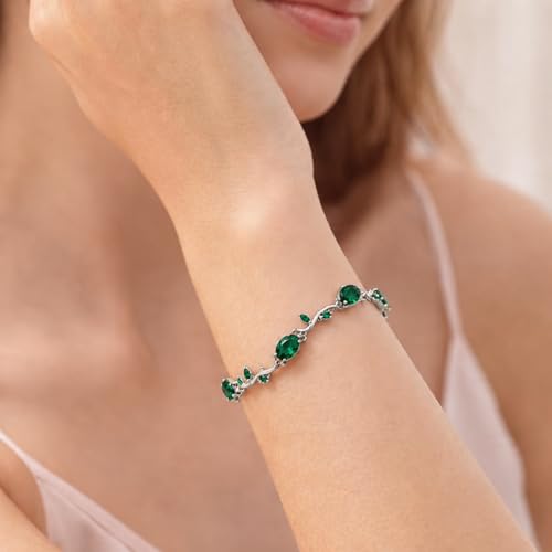 Image of Trending Tulip Bracelet for Women Stylish | Silver and Gold Toned Crystal Floral Tulip Bracelet for Girls & Women | Rapunzel Inspired | Romantic Gift Jewellery