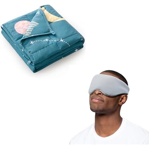 Mr. Sandman Cotton Kids Weighted Blanket & Cooling Weighted Sleep Mask for Eye Spa Cover