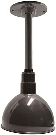Ark Lighting DEEP Dome BARN RLM 12" & 12" Stem Lights & Canopy in Bronze 120V for A19 Inducement OR LED