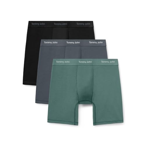Image of Tommy John Men's Luxe Modal 6 inch Boxer Brief Underwear 3-Pack