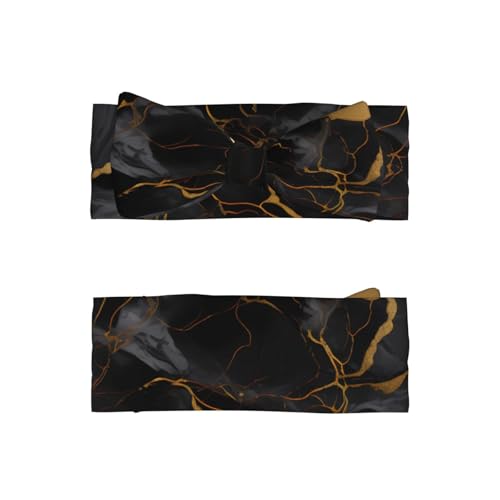 black marble texture gold Prints Baby Bow Headband Super Stretchy Soft Bows Hair Accessories for Newborn Infants Toddlers Kids Girls2