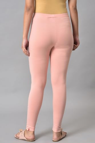 Image of W for Woman Women's Regular Fit High Rise Coral Cotton Jersey Tights