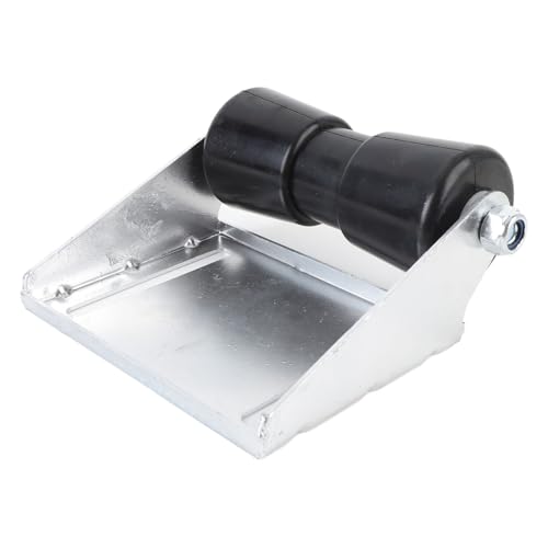 Sorandy Boat Trailer Rollers, 8 Inch Galvanized Steel Rubber Keel Roller Assembly Kit with Bolts, Roller Shaft & Bracket for Small Yachts, Commercial Vessels
