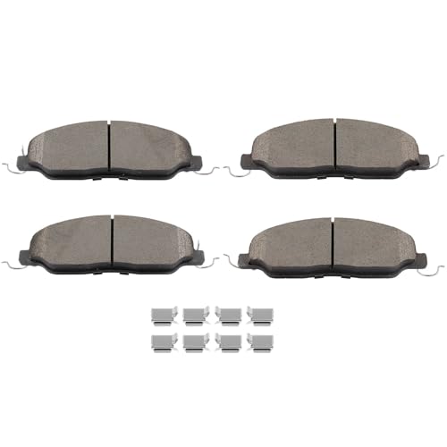 Image of SCITOO D1464 Front Ceramic Brake Pads Sets w /Hardware Replacement For Ford For Mustang 2010-2014