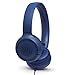 JBL T500 On-Ear Headphone in-Ear Headphone with One-Button Remote/Mic, Blue
