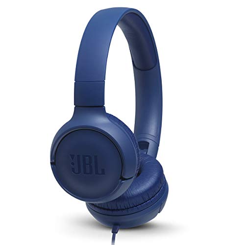 JBL TUNE 500 – Wired On-Ear Headphones – Blue