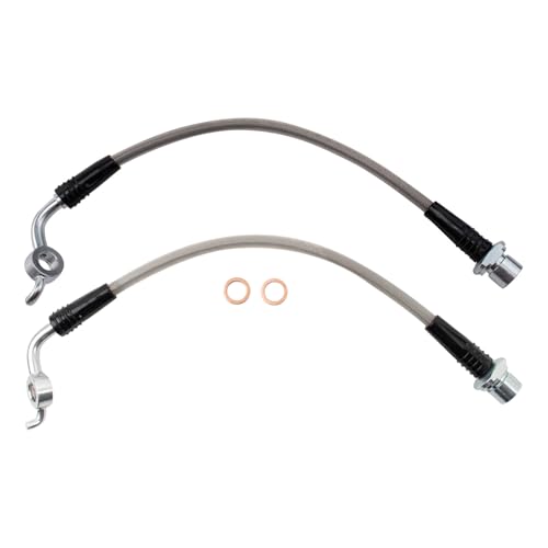 Image of TRQ Rear Brake Hose Set Compatible with 2006-2019 Toyota RAV4