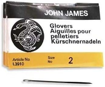 John James Glovers Needles Size 2 43600 Leather Needle Craft Bulk Pack 25 L3910
