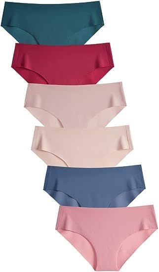 louryn koulyn No-Show Women's Panties: Seamless Underwear, No Panty Lines, Soft, Stretchy Resists Shrinkage & Pilling Pack of 6 (Multi Colored)-picture-32