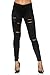 Produktbild Elara Damen Hose Zerrissen Destroyed Elements Chunkyrayan A89 Black-42 (XL)