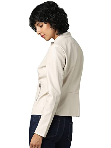 Image of ONLY Women Brown Leather Jacket