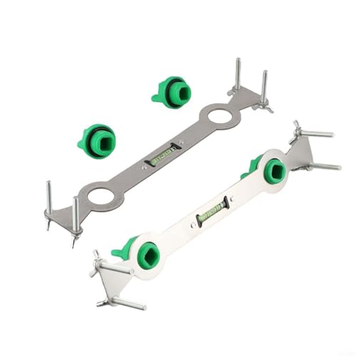 Lot de 2 niveleurs de tuyau d'eau en métal pour alignement de douche et robinet avec niveau à bulle précis et vis réglables pour plombier professionnel et bricolage