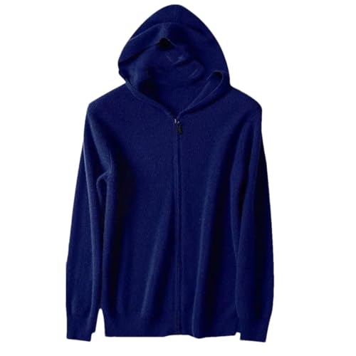 Men's Cashmere Casual Hooded Cardigan Men Zipper Sweater Winter Thickened Cashmere Sweater Hooded Coa