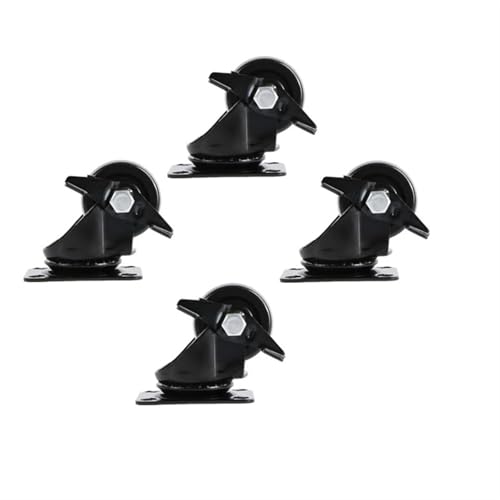 Roulette avec frein basse et silencieuse pour machine industrielle - Lot de 4