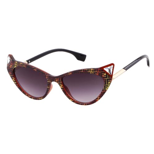 Lunettes de soleil œil de chat femme monture léopard vintage luxe et diamants strass