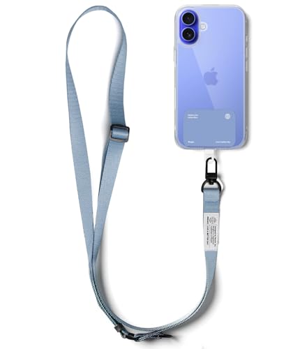 Image of Ringke Holder Link Snap Hook Lanyard [Crossbody Strap + Tether Tab] Adjustable Anti-Theft Shoulder Neck Strap with Durable Nylon Weave Patch for Universal Phone Cases - Maple Brown