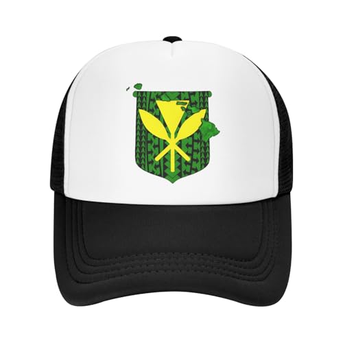 Hawaiian Islands Tribal Kanaka Maoli Trucker Hat Snapback Mesh Baseball Cap Unisex2