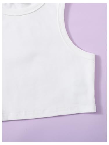 Milumia Girl 2 Pcs Tank Tops Crewneck Sleeveless Summer Solid Basic Cropped Top4