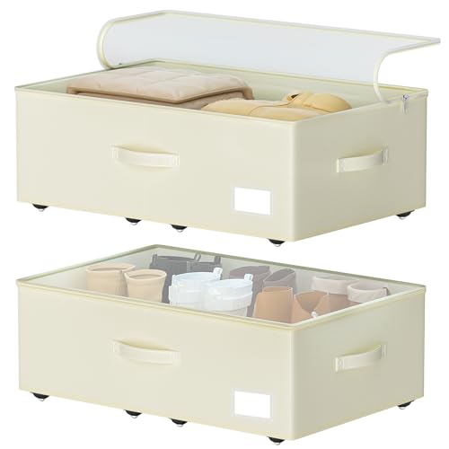 EE-RoomWorld Under Bed Storage with Wheels, No Assemble...