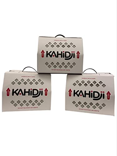 Image of KAHIDJI Live Bird Shipping Box Economy Size 13 inch x 13 inch x 10 inch Tall - for Poultry, Quails, Pigeons & Canaries 3 Boxes