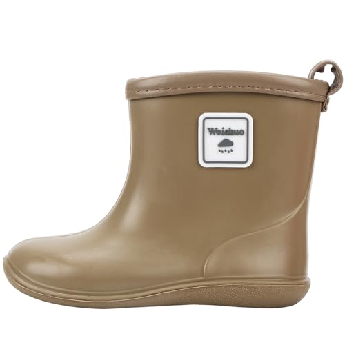 Weishuo Gummistiefel Kinder Wasserdichte Stiefel Regenschuhe für...