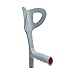 Dnyta 2pcs Forearm Walking Canes Forearm Crutch Handle Arm Crutches Forearm Crutches for Walking Forearm Crutch Accessories(Gray)