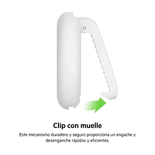 Miniatura 3 de Belkin Funda para Apple AirTag con Clip, Carcasa Protectora Secure Holder con Llavero, Anillo con Llavero para Air Tag con Cobertura antiarañazos, Blanca