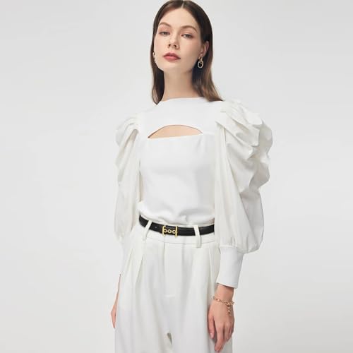 Image of Aurolran Women's Leather Belt with Buckle - Ideal for Dresses, Jeans, and Coats