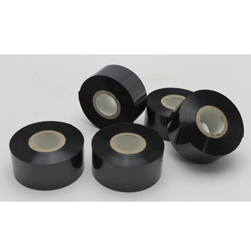 5 Rollos Cinta Negra para Impresora Hot Stamp 3cm x 100m miniatura 2