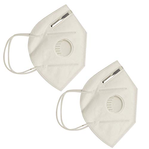 Glammore Non-Woven Fabric Reuseable KN95 Face Mask (Multicolour, With Valve, Pack of 4) for Unisex
