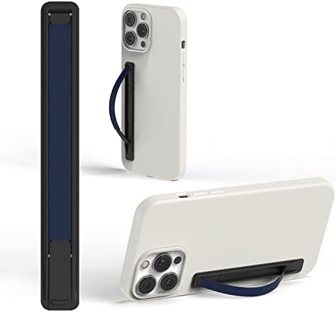 Swappable Ultra-Thin Phone Grip - Convertible Grip Holder Fits Most iPhone and Android Cases, Strap Holder Compatible with Wireless Chargers and Car Mounts - SleekStrip SleekGrip Essential