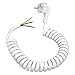 Schutzkontakt Verlängerung, Spiralverlängerung dehnbar von 0,55 m bis 2 m Max, IP20 Verlängerungskabel, Verlängerung (230V/16 A), Spiral Kabel mit Schuko Stecker, Spiralkabel 3 adrig, weiß Spiralkabel 3  günstig Kaufen-Schutzkontakt Verlängerung, Spiralverlängerung dehnbar von 0,55 m bis 2 m Max, IP20 Verlängerungskabel, Verlängerung (230V/16 A), Spiral Kabel mit Schuko Stecker, Spiralkabel 3 adrig, weiß