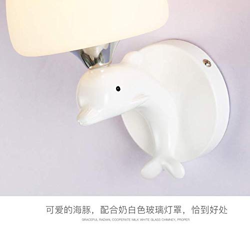Led wall sconce eficiente de luz difusa y sombra de vidrio 5