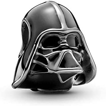 Darth Vader Jedi Star Wars Charm 925 Silver Compatible with Pandora Charms, silver chain Bracelet, Trollbeads, Chamilia and Biagi.