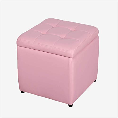 Genérico Banco almacenaje Almacenamiento de Ambiente Simple y Moderno Piel sintética Rica Almacenamiento tapizado para Dormitorio Sala de Estar (Color: Blanco)