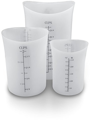 Sorbus Deluxe Silicone Measuring Cup Set (3-Piece)