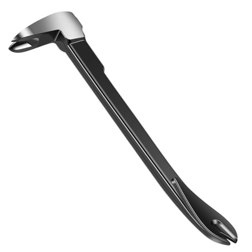 Nail Puller Bar Multifunctional Claw Bar Nail Puller Portable High Carbon Steel Cats Paw Tool Ergonomic Nail Puller Cats Paw Pry Bar for Woodworking Home Remolding (205mm)