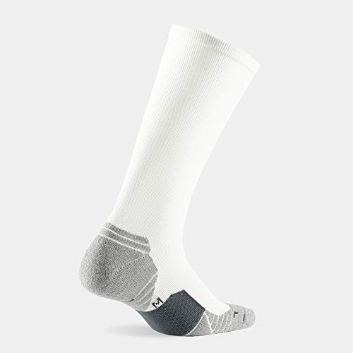 Wander 6 Pairs Men's Athletic Run Cushion Over-The-Calf Tube Socks (6 Pairs White Grey, L:shoe Size:9-12) #TOP1